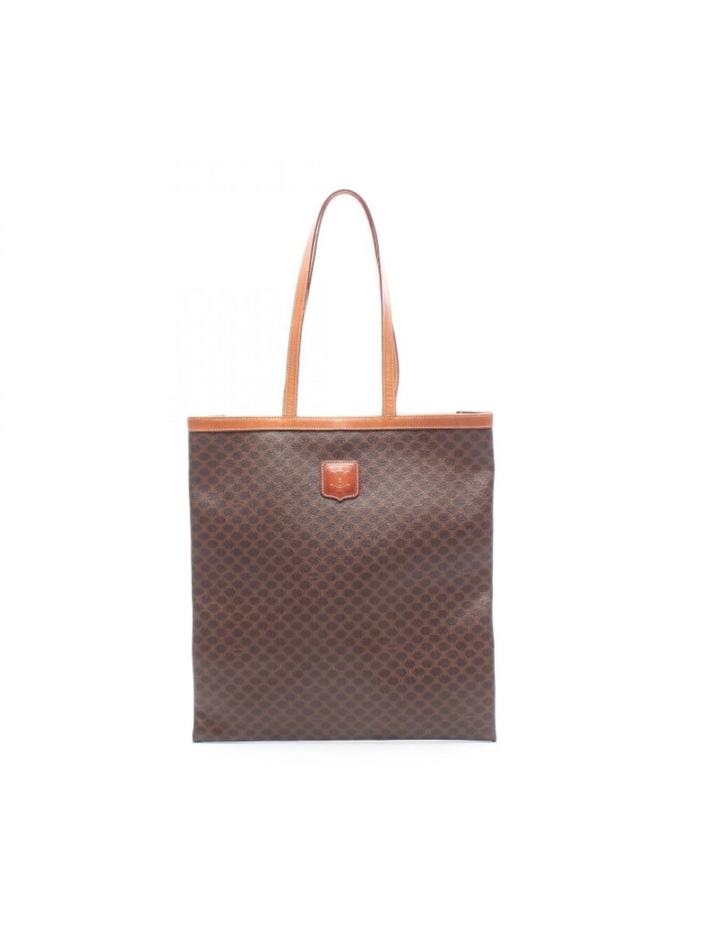 Celine Tote Macadam Brown Leather